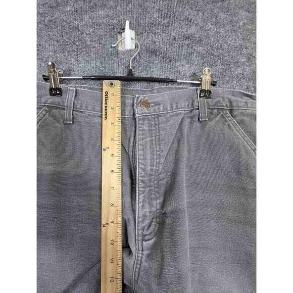 Carhartt Pants Mens 38x30 Gray Original Dungaree Fit Flannel Lined Workwear B111 - Picture 8 of 13